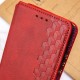Шкіряний чохол-книжка GETMAN Cubic (PU) для Samsung Galaxy A37 5G Червоний