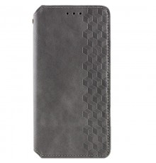 Шкіряний чохол-книжка GETMAN Cubic (PU) для Samsung Galaxy A37 5G Сірий