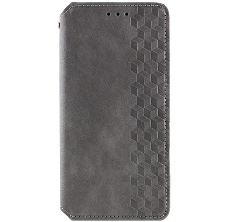 Шкіряний чохол-книжка GETMAN Cubic (PU) для Samsung Galaxy A37 5G Сірий