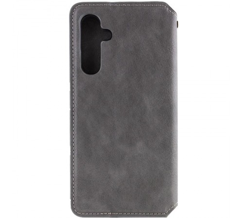 Шкіряний чохол-книжка GETMAN Cubic (PU) для Samsung Galaxy A37 5G Сірий