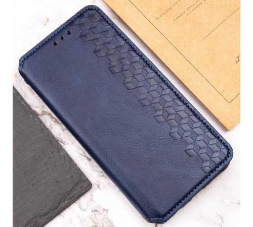 Шкіряний чохол-книжка GETMAN Cubic (PU) для Samsung Galaxy A37 5G Синій