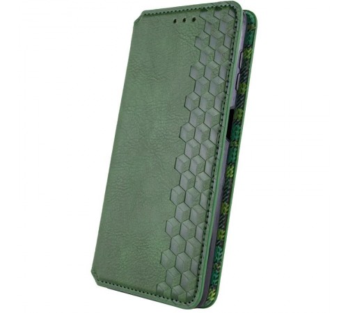 Шкіряний чохол-книжка GETMAN Cubic (PU) для Samsung Galaxy A37 5G Зелений