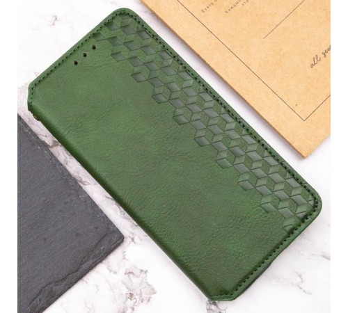 Шкіряний чохол-книжка GETMAN Cubic (PU) для Samsung Galaxy A37 5G Зелений