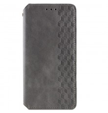 Шкіряний чохол-книжка GETMAN Cubic (PU) для Samsung Galaxy A57 5G Сірий
