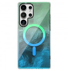 Чохол TPU Shiny Mountain (MagFit) для Samsung Galaxy S26 Ultra Green / Blue