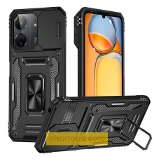 Ударостійкий чохол Camshield Army Ring для Xiaomi Redmi 15C (Global) / Poco C85 (Global) Чорний / Black