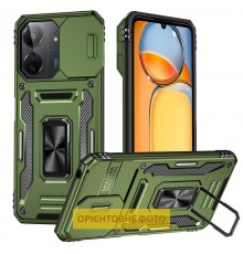 Ударостійкий чохол Camshield Army Ring для Xiaomi Redmi 15C (Global) / Poco C85 (Global) Оливковий / Army Green