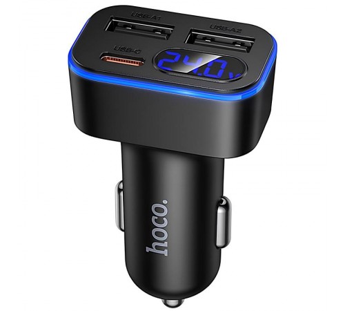 АЗП Hoco Z63A Barry PD42W+QC3.0 (2USB-A/1C) Black