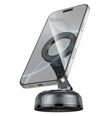 Автотримач Hoco H92 High vacuum suction cup magnetic (universal) Black / Metal gray