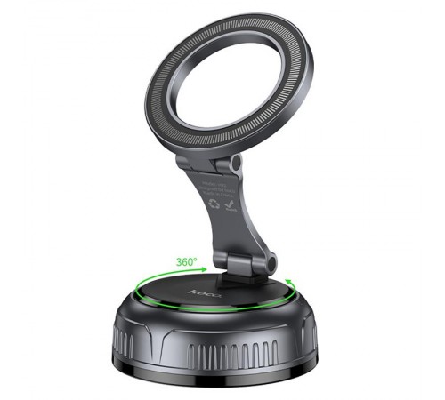 Автотримач Hoco H92 High vacuum suction cup magnetic (universal) Black / Metal gray