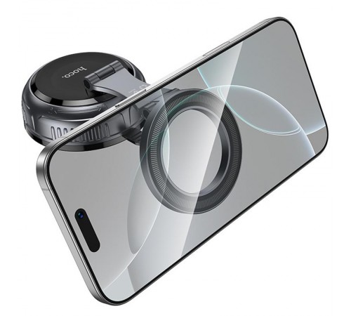 Автотримач Hoco H92 High vacuum suction cup magnetic (universal) Black / Metal gray