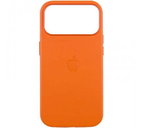 Шкіряний чохол Leather Case (AAA) with MagSafe and Animation для Apple iPhone 17 Pro Max (6.9") Orange