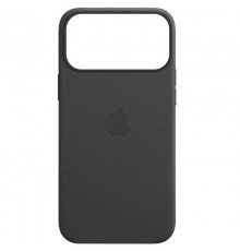Шкіряний чохол Leather Case (AAA) with MagSafe and Animation для Apple iPhone 17 Pro (6.3") Black