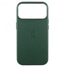 Шкіряний чохол Leather Case (AAA) with MagSafe and Animation для Apple iPhone 17 Pro (6.3") Green