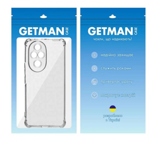 TPU чохол GETMAN Ease logo посилені кути Full Camera для Honor 200 Безбарвний (прозорий)