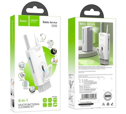 Набір для очищення гаджетів Hoco DI35 Mr. Gadget 8in1 White