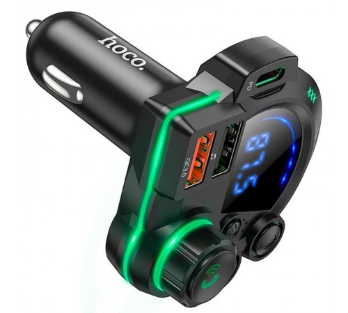 АЗП FM модулятор Hoco DFM01 Legend 20W+QC3.0 (2USB-A/1C) Black