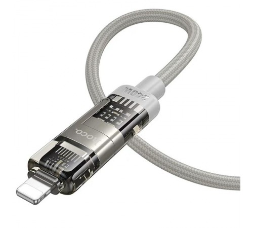 Дата кабель Hoco U151 Goldsmith 4in1 Type-C to USB/Type-C to Lightning 240W (1.2m) Gray
