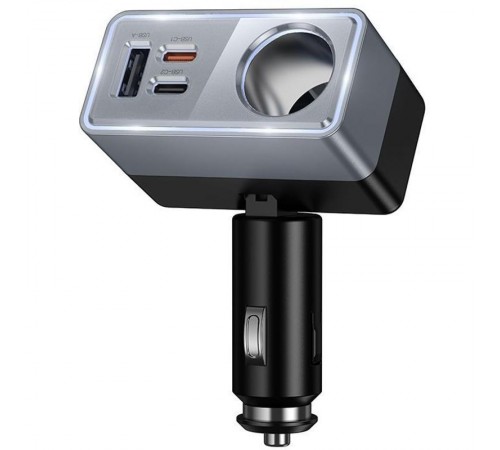 АЗП Hoco Z65A Smart cigarette lighter PD45W (1USB-A/2C) Black