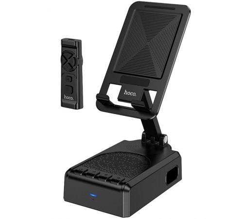 Bluetooth Колонка Hoco HC45 Wave з підставкою для телефону і пультом керування Black