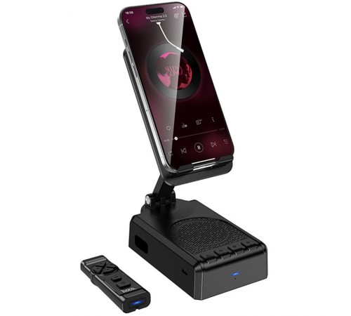 Bluetooth Колонка Hoco HC45 Wave з підставкою для телефону і пультом керування Black