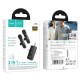 Петличний бездротовий мікрофон Hoco L20C Fair dual-mic 3in1 (Lightning/Type-C/3.5) Black
