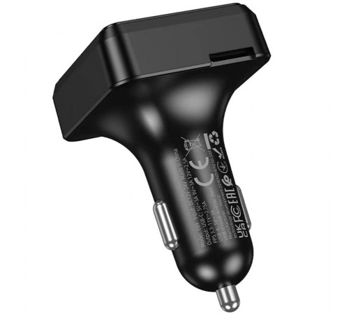 АЗП FM модулятор Hoco E89 Libre 45W (1USB-A/1C) Black