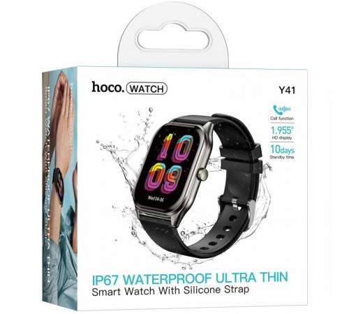 Смарт-годинник Hoco Y41 Smart sports watch (call version) Black