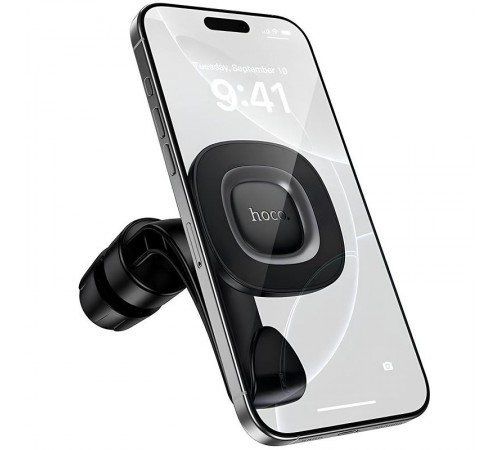 Автотримач Hoco H99 Crown magnetic на підголівник Black metal gray