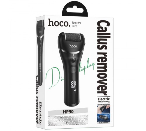 Електрична роликовая пилка для ног і пяток Hoco HP90 Black