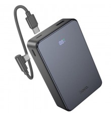 Портативний ЗП Power Bank Hoco J170A Starlight 22.5W+PD20W with cable 20000 mAh Metal gray