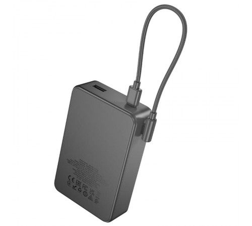 Портативний ЗП Power Bank Hoco J170A Starlight 22.5W+PD20W with cable 20000 mAh Metal gray