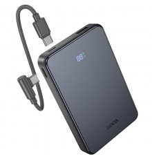 Портативний ЗП Power Bank Hoco J170 Starlight 22.5W+PD20W with cable 10000 mAh Metal gray