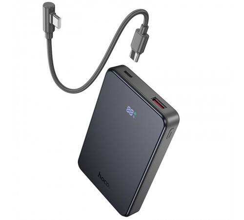 Портативний ЗП Power Bank Hoco J170 Starlight 22.5W+PD20W with cable 10000 mAh Metal gray