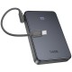 Портативний ЗП Power Bank Hoco J170 Starlight 22.5W+PD20W with cable 10000 mAh Metal gray