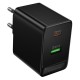 МЗП Borofone BAS16A Erudite PD45W+QC3.0 (1USB-A/1C) Black