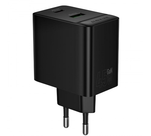 МЗП Borofone BAS16A Erudite PD45W+QC3.0 (1USB-A/1C) Black