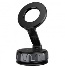 Автотримач Borofone BH140 Gloria Vacuum Suction Magnetic (center console) Black / Metal gray