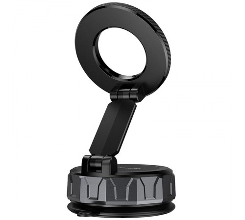 Автотримач Borofone BH140 Gloria Vacuum Suction Magnetic (center console) Black / Metal gray