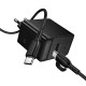 МЗП Borofone BAS16A Erudite PD45W+QC3.0 (1USB-A/1C) + кабель Type-C to Type-C Black