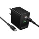 МЗП Borofone BAS16A Erudite PD45W+QC3.0 (1USB-A/1C) + кабель Type-C to Type-C Black