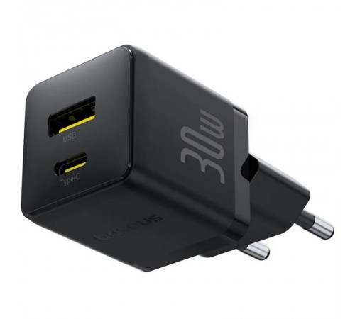 МЗП Baseus Palm Fast Charger 30W (1USB-A/1C) (P1011160A) Cluster Black