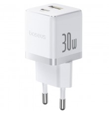 МЗП Baseus Palm Fast Charger 30W (1USB-A/1C) (P1011160A) Moon White