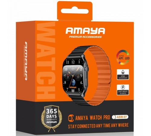 Смарт-годинник Amaya ASW-07 Smart sports watch (call version) Black