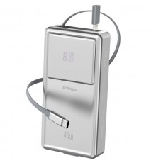 Портативний ЗП Power Bank Amaya APB-F231 45W with display and cable 20000 mAh Silver