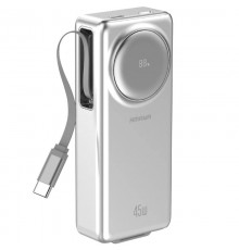 Портативний ЗП Power Bank Amaya F132 45W with display and cable 10000 mAh Silver