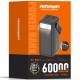 Портативний ЗП Power Bank Amaya APB-60 22.5W flashlight with cable 60000 mAh Black