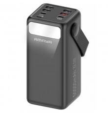 Портативний ЗП Power Bank Amaya APB-50 22.5W flashlight with cable 50000 mAh Black