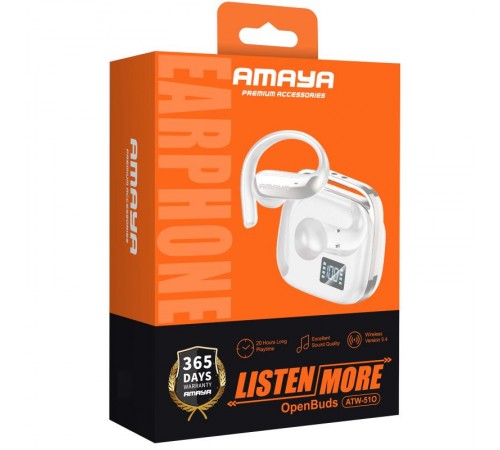 Бездротові TWS навушники Amaya ATW-51O White