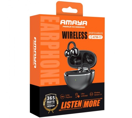 Бездротові TWS навушники Amaya ATW-17 Black